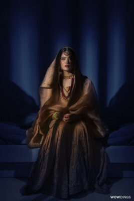 Beautiful Muslim bride creative artistic photo in delhi