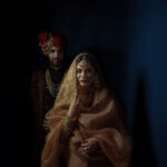 Gorgeous muslim wedding couple fine art editorial photoshoot
