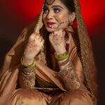 Pretty muslim bridal portrait in delhi