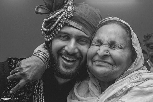 Muslim Groom and his aunt at a Delhi wedding