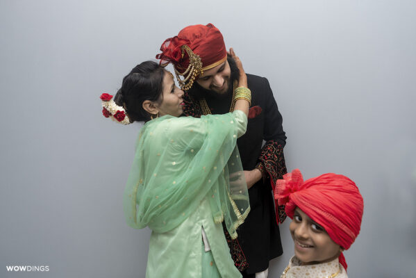 Family of groom gives blessings in Muslim wedding delhi