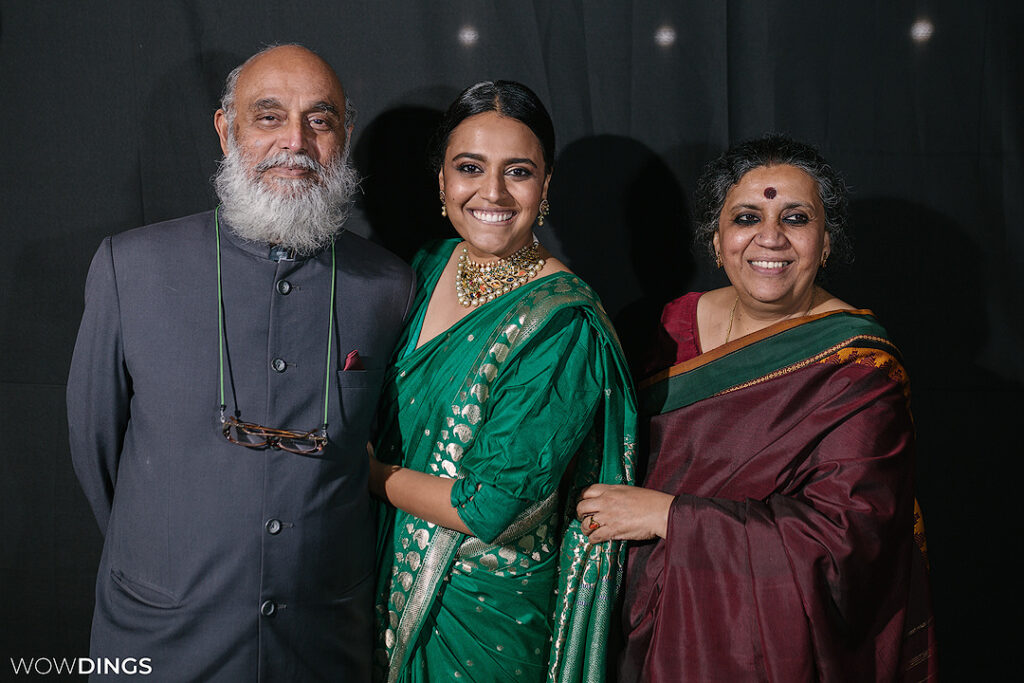 Swara Bhaskar with parents