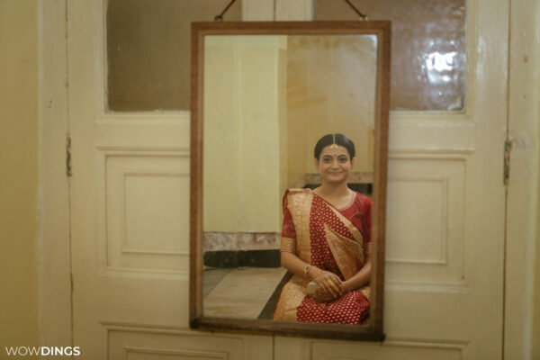 beautiful portrait picture of a bengali bride