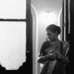 monochrome beautiful portrait picture of a bengali bride