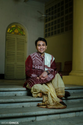 portrait picture of a bengali groom