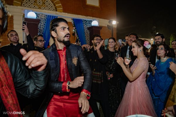Celebrity Sarah Hashmi dancing at her Sangeet/ Cocktail Event