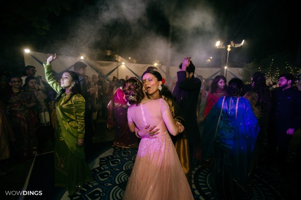 sarah Hashmi dancing at her Sangeet/ Cocktail Event