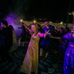 Muslim Sangeet/ Cocktail Event white women dancing in Delhi
