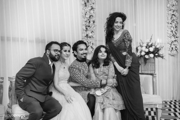 Actor Sarah Hashmi with her friends at her wedding reception