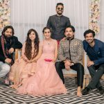 Sarah Hashmi with her friends at her wedding reception