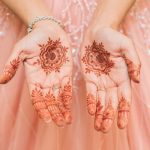 Muslim Bride Mehndi hands at her reception party