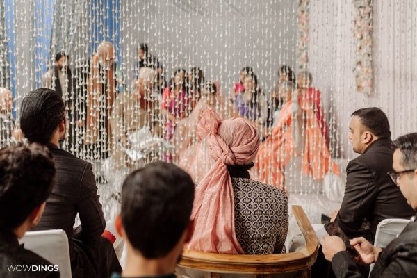 Flower curtain partition at actor Sarah Hashmi and Salman Khan wedding