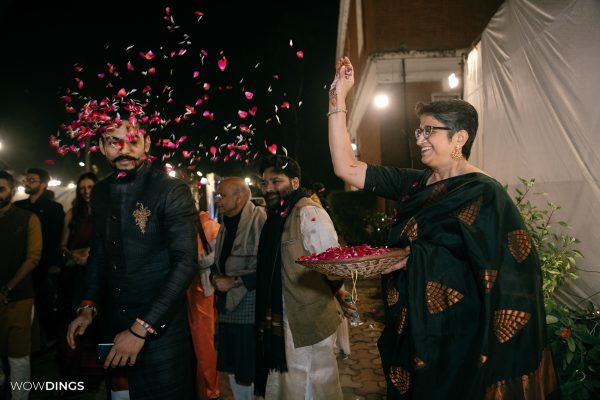 Welcoming the groom at a muslim in wedding Delhi