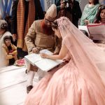 Signing of Nikahnama marriage contract in Muslim Wedding of Actor Sarah Hashmi in delhi