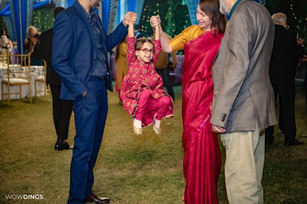 Children having fun at Muslim wedding actress Sarah Hashmi Delhi