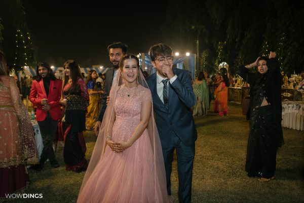 Sarah Hashmi smiling at her Wedding Reception walima in delhi