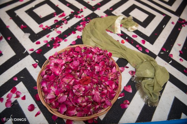 Sarah Hashmi nikaah rose petals