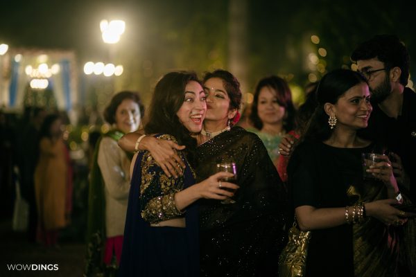 Sarah Hashmi friends surprise kiss Sangeet/ Cocktail party Delhi wedding