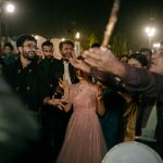 Sarah Hashmi at her Wedding Sangeet/ Cocktail ceremony dancing to dhol beats