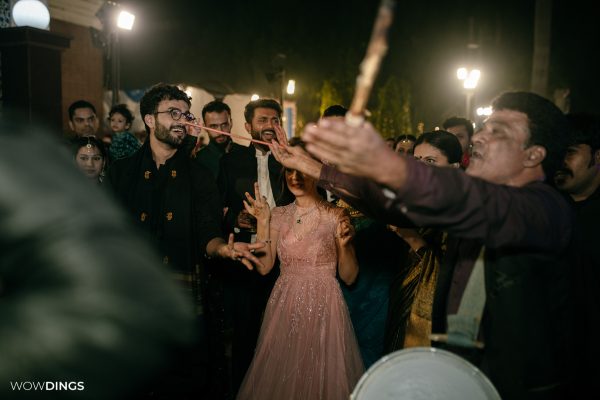 Sarah Hashmi at her Wedding Sangeet/ Cocktail ceremony dancing to dhol beats