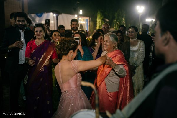 sarah Hashmi dancing with mother at her Sangeet/ Cocktail Event wedding