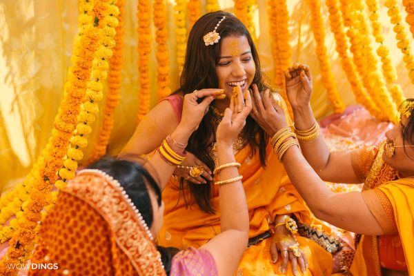 haldi ritual in the hindu wedding in lucknow
