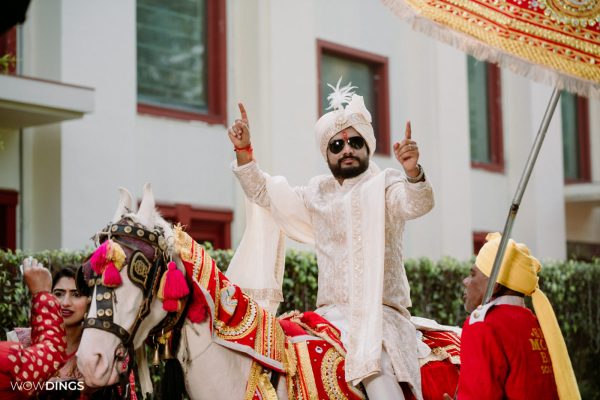 wedding baarat dance ghurchari groom riding a horse