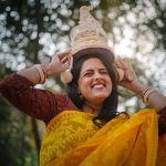 Bride in yellow saree, Cross culture wedding photography in kolkata by wowdings