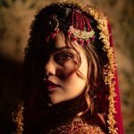muslim bride in traditional Islamic attire