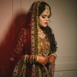 muslim bride in traditional Islamic attire