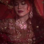 muslim bride in traditional Islamic attire
