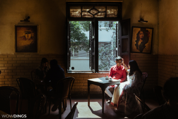 Bengali Couple sitting in Indian Coffee House Kolkata