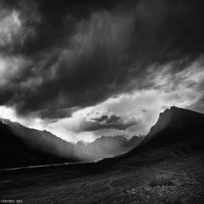 Black and white travel photography of Ladakh