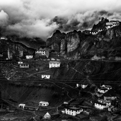 Black and white travel photography of Ladakh