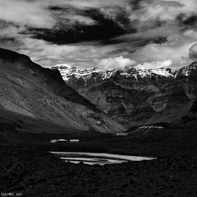 Black and white travel photography of Ladakh