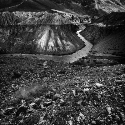 Black and white travel photography of Ladakh