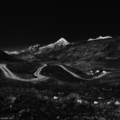Black and white travel photography of Ladakh