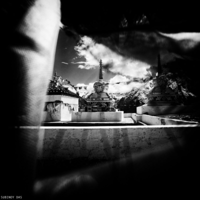 Black and white travel photography of Ladakh