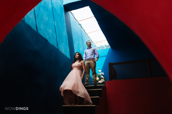 moody modern pre wedding couple shoot at perfect location
