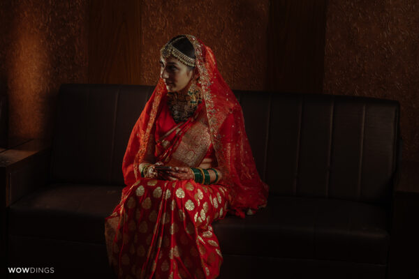 Bride in low light photography