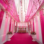 wedding decor in pink color indian wedding