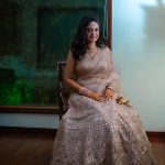 Beautiful bridal portrait before engagement ceremony at indian wedding candid photography in delhi