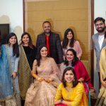Beautiful family portrait before engagement ceremony at indian wedding candid photography in delhi