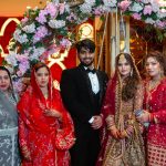 Muslim bride in group photoshoot