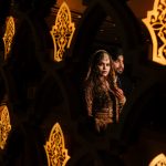 beautiful muslim bride and groom photoshoot in a wedding event