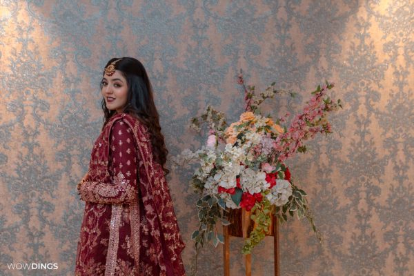beautiful muslim bride photoshoot in a wedding event