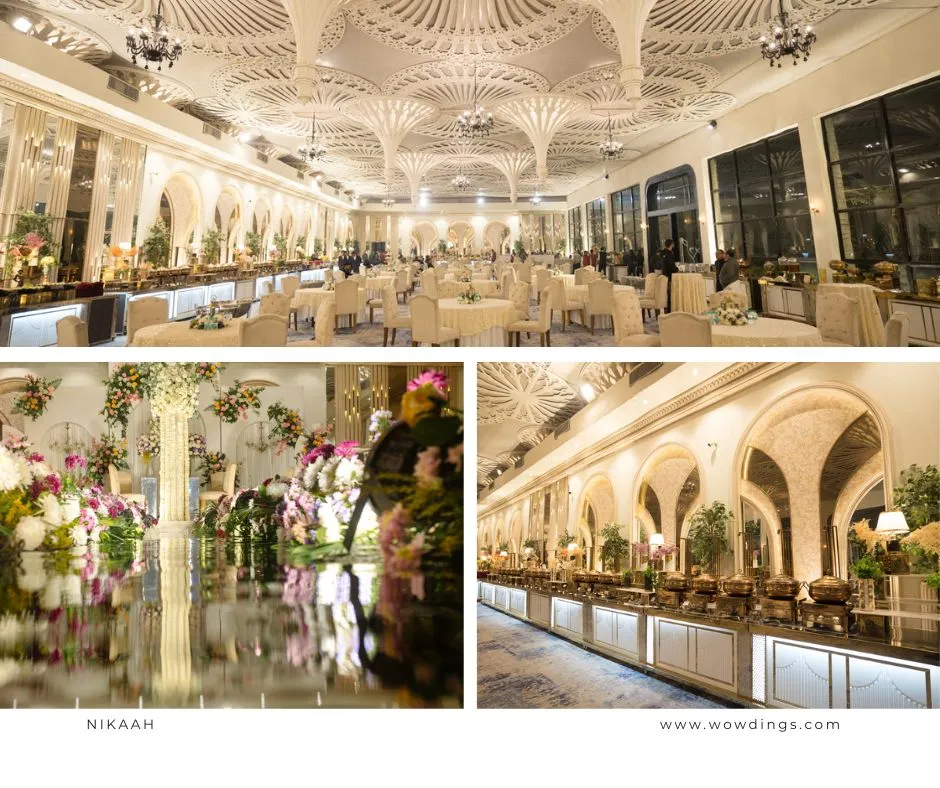 Nikaah: a muslim wedding photography blog 13 Elegant white floral decor with mirror pathway for an all-white wedding theme