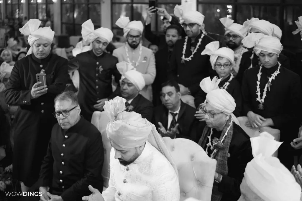 Nikaah: a muslim wedding photography blog 17 Muslim Bridegroom and his family doing dua, or praying to Allah at Nikaah ceremony